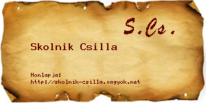 Skolnik Csilla névjegykártya